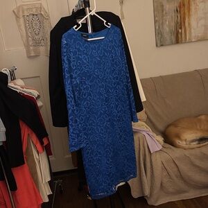 Alfani Cobalt Blue Long Sleeve Dress